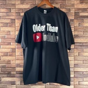 Unisex 2XL Heavy Blend Gildan “Older Than YouTube” Black T Shirt